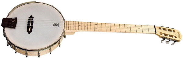 The Goodtime Soldana, a 6-string banjo with a classical guitar feel.