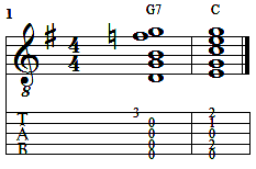 G7 to C transition on banjo