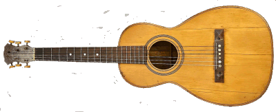 This undated C. Bruno guitar is yet another example of a 'standard-sized' 19th-century guitar. Many guitars in this configuration were made well into the 1930s.  Click for bigger photo.