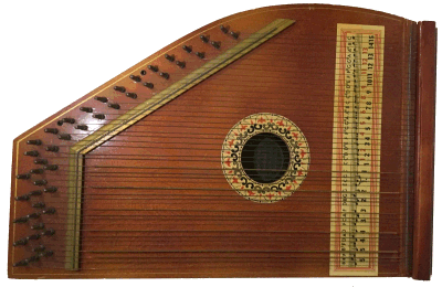 This instrument gave you pre-formed chords so you wouldn't have to learn the fretboard. Click for bigger photo.