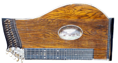 A popular German zither design of the late 1800s and early 1900s.  Click for bigger photo.