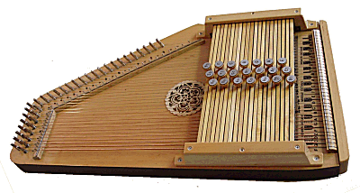 The C. Robert Hopf 21-chord autoharp. Click for bigger photo.