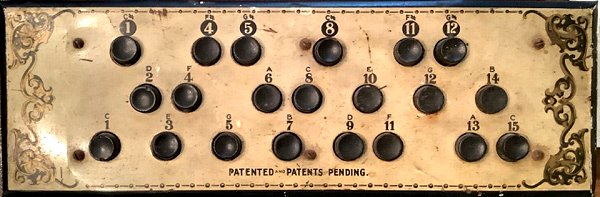 The button keys of the Victor Harp. Click for bigger photo.