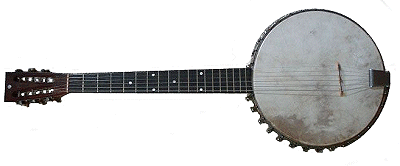 S.S. Stewart six-string banjo from the late 1800s.  Click for a slightly larger photo.