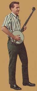 George Grove of the Kingston Trio, with his long-necked banjo.